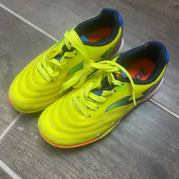 Vibrant Neon Yellow Kids Sneakers - Picture 1 of 4